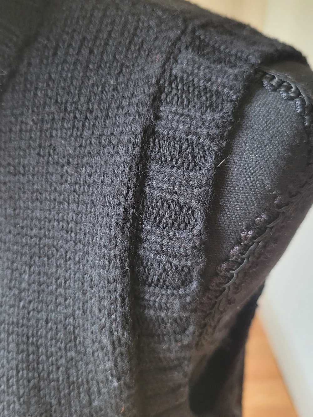 Eileen Fisher Merino Wool Asymmetrical Zip Funnel Neck Vest Black S